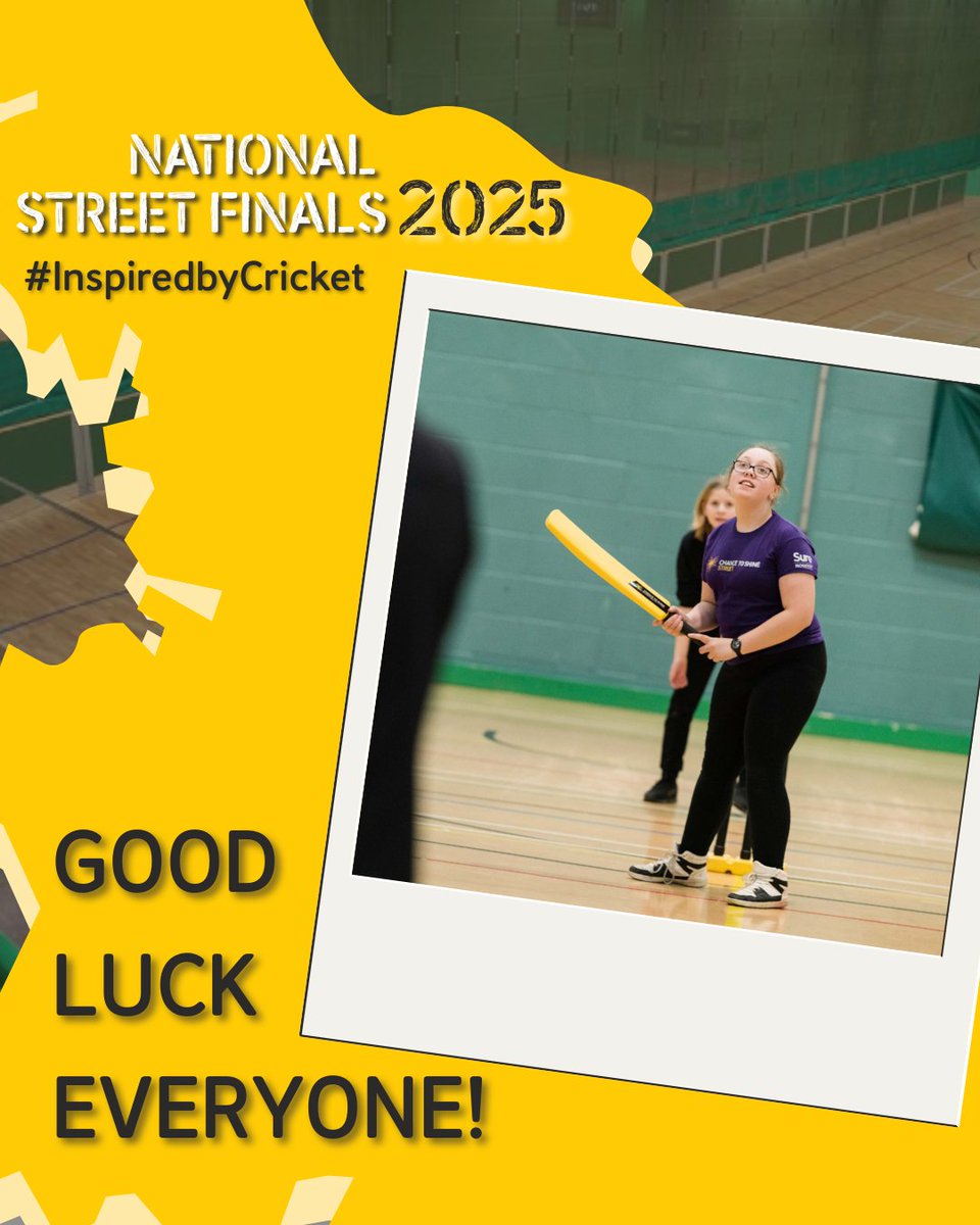 Good Luck to our Cambridge Girls Street Club that are taking part in the <a href="/Chance2Shine/">Chance to Shine</a> National Street Finals today in Nottingham #InspiredbyCricket