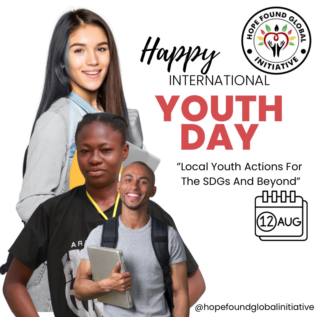 Hopefound_1's tweet photo. Happy International Youth Day!

Youth aren’t just the leaders of tomorrow, they’re the changemakers of today!
Let’s build a sustainable future, together. 

#YouthEmpowerment #HopeFound#YouthLeadership #SustainableFuture #GlobalGoals #Changemakers#YouthVoices #FutureLeaders https://t.co/nc20Qjhv9B