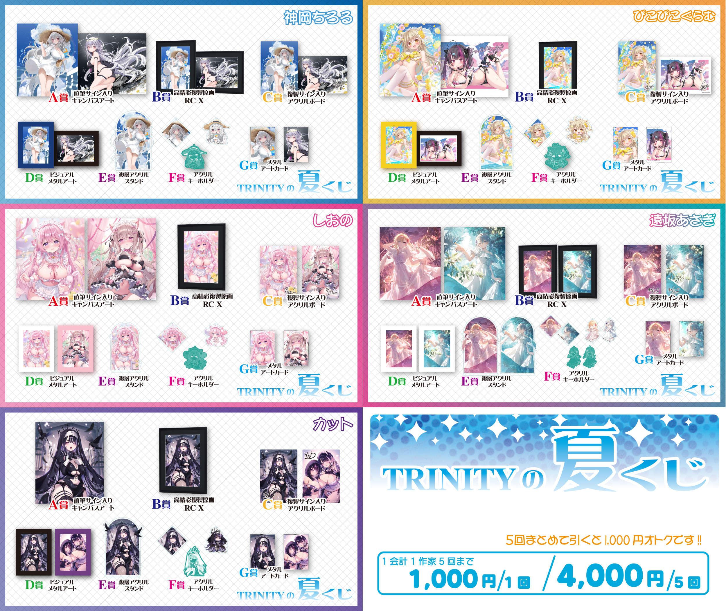 しおの　トリニティ　夏くじ　キャンバスアート　コミケ トリニティ通販部 on X: 