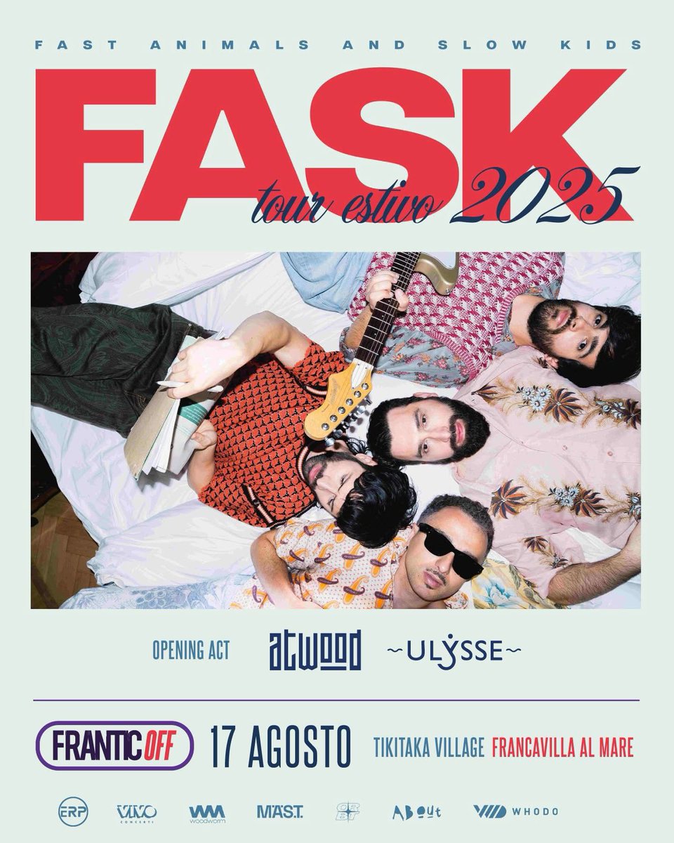 atwoodband's tweet photo. Domenica 17 agosto saremo a Francavilla al Mare, sul palco del Frantic Fest Off con i Fast Animals And Slow Kids 😍
Semplicemente non vediamo l’ora. 🤘
@k2musick2
#atwood #band #rock #music #franticoff #franticfest https://t.co/DZ7VFfhEED