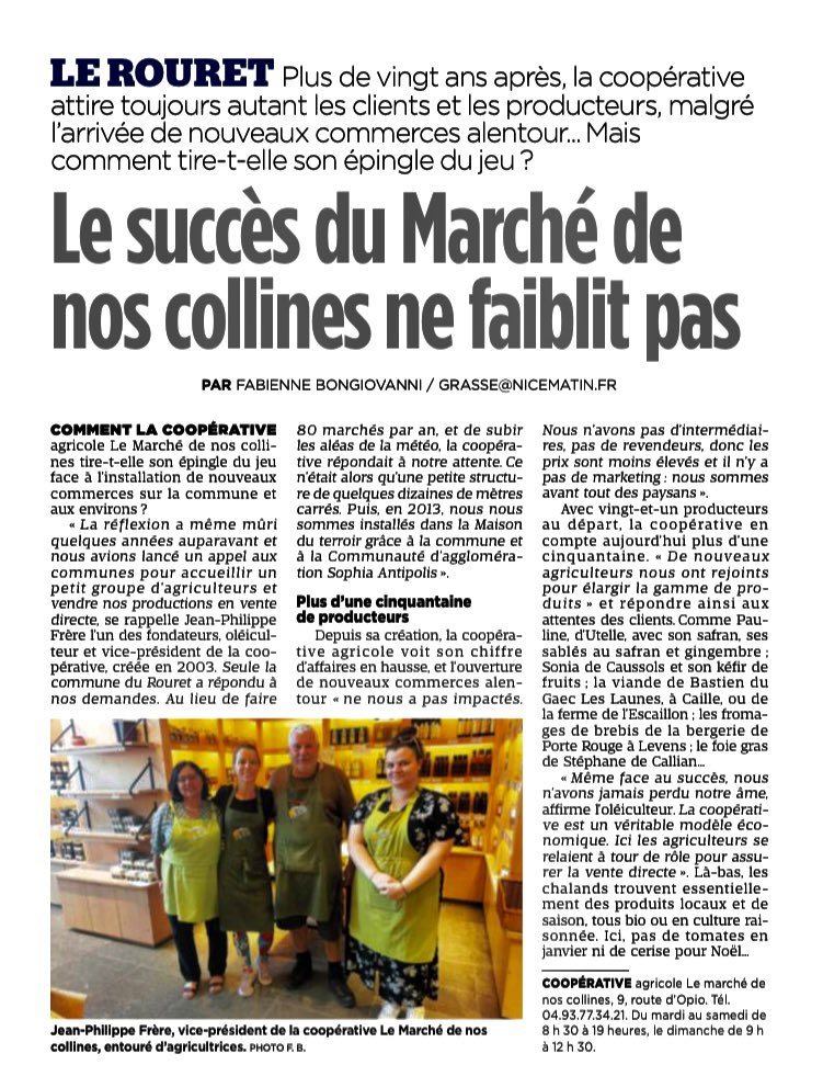 Jean Leonetti (@jeanleonetti) on Twitter photo La <a href="/CASAOfficiel/">CASA - Officiel</a> sous l’ impulsion du maire du Rouret. Gerald Lombardo a créé la
Maison du Terroir à la satisfaction des producteurs locaux et des consommateurs exigeants
favorisant les circuits courts et la production locale et biologique
Le Moulin d’Opio , la Bastide de la La <a href="/CASAOfficiel/">CASA - Officiel</a> sous l’ impulsion du maire du Rouret. Gerald Lombardo a créé la
Maison du Terroir à la satisfaction des producteurs locaux et des consommateurs exigeants
favorisant les circuits courts et la production locale et biologique
Le Moulin d’Opio , la Bastide de la