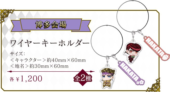 ジョジョワールド3 JOJO WORLD 3 会場限定ワイヤーキーホルダー 仮約束