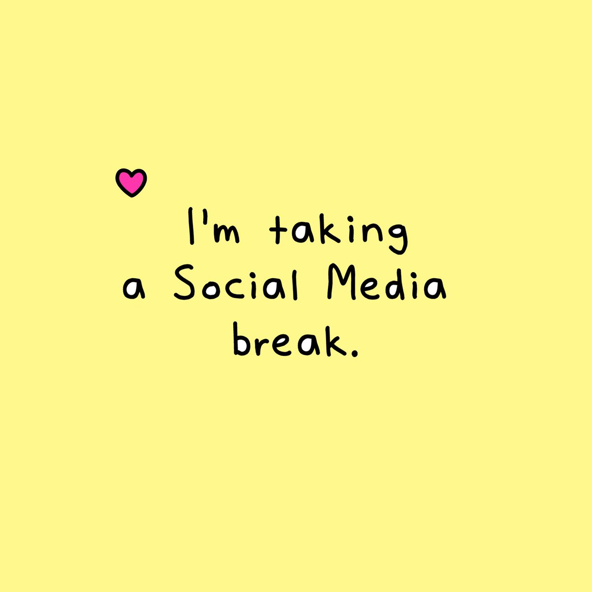 Taking a social media break. Not sure when I'll be back. Too much screen time, you know? Wish you all well!
