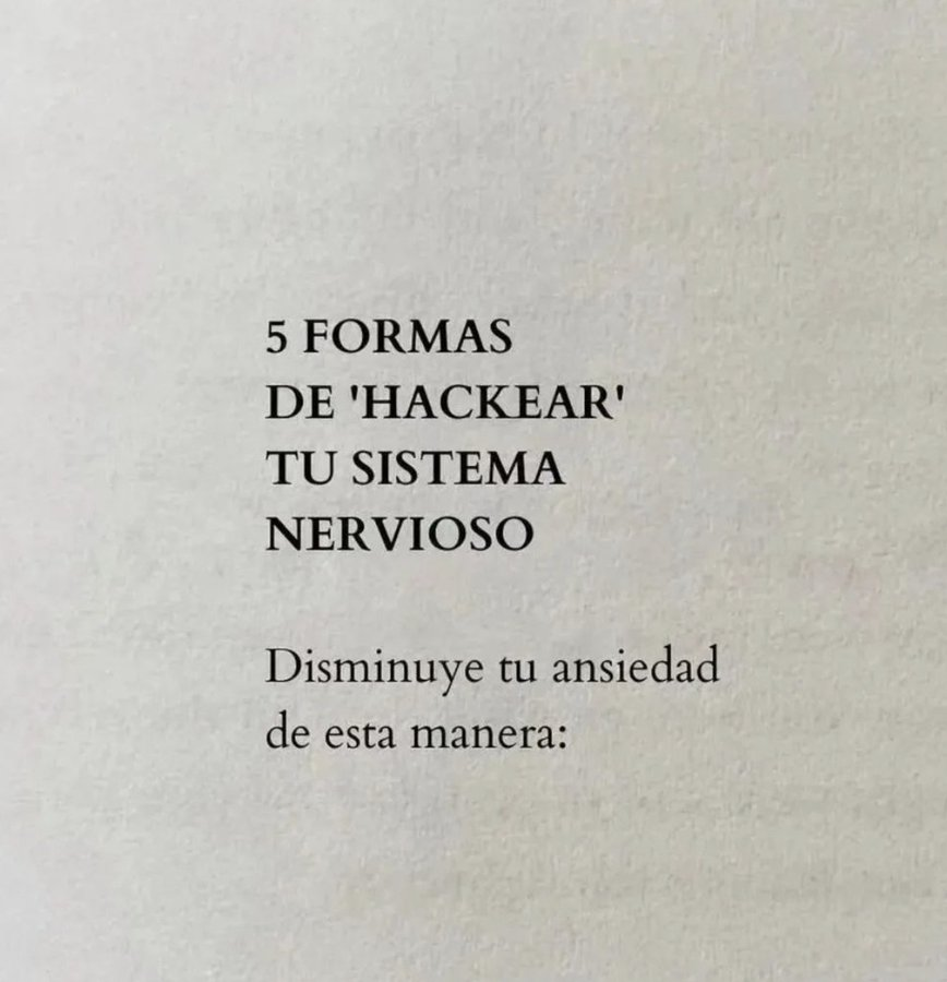 honordetigre's tweet photo. 5 Formas de "hackear" tu sistema nervioso y disminuir tu ansiedad.

- Hilo de Psicología - https://t.co/1STTWjj0Vm