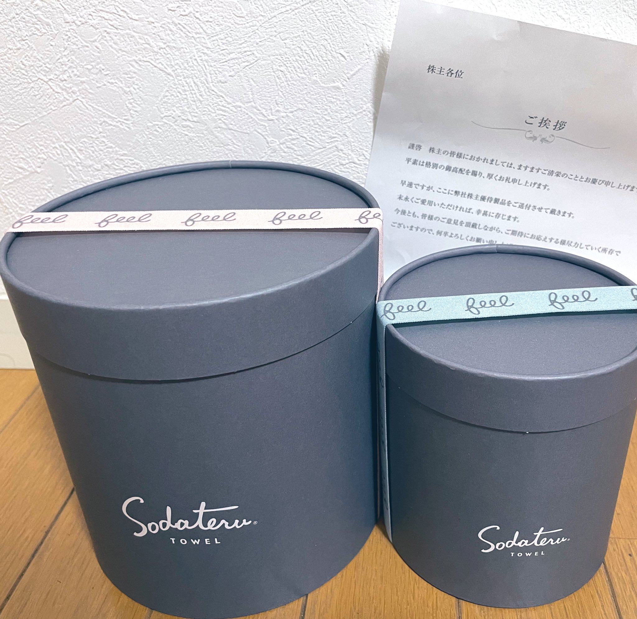 育てるタオル フランスベット 株主優待 3セット計6枚 フランスベッドホールディングス(7840)から株主優待が到着