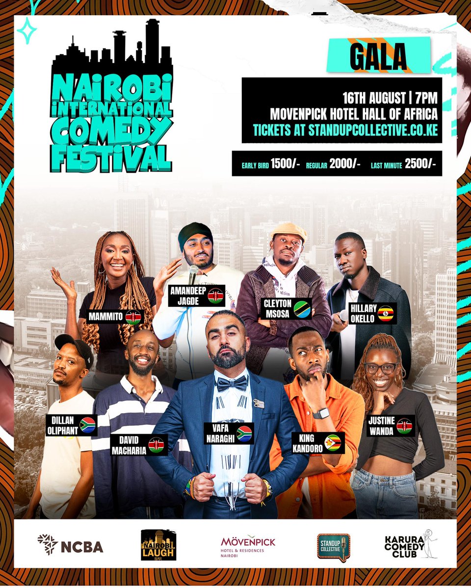 Super excited to be in Nairobi this weekend doing my thing alongside some superbly talented people! 

If you haven’t already, please grab your tickets! Or tell a friend who might be interested in a 🔥Saturday motive. 

Tickets available on standupcollective.co.ke