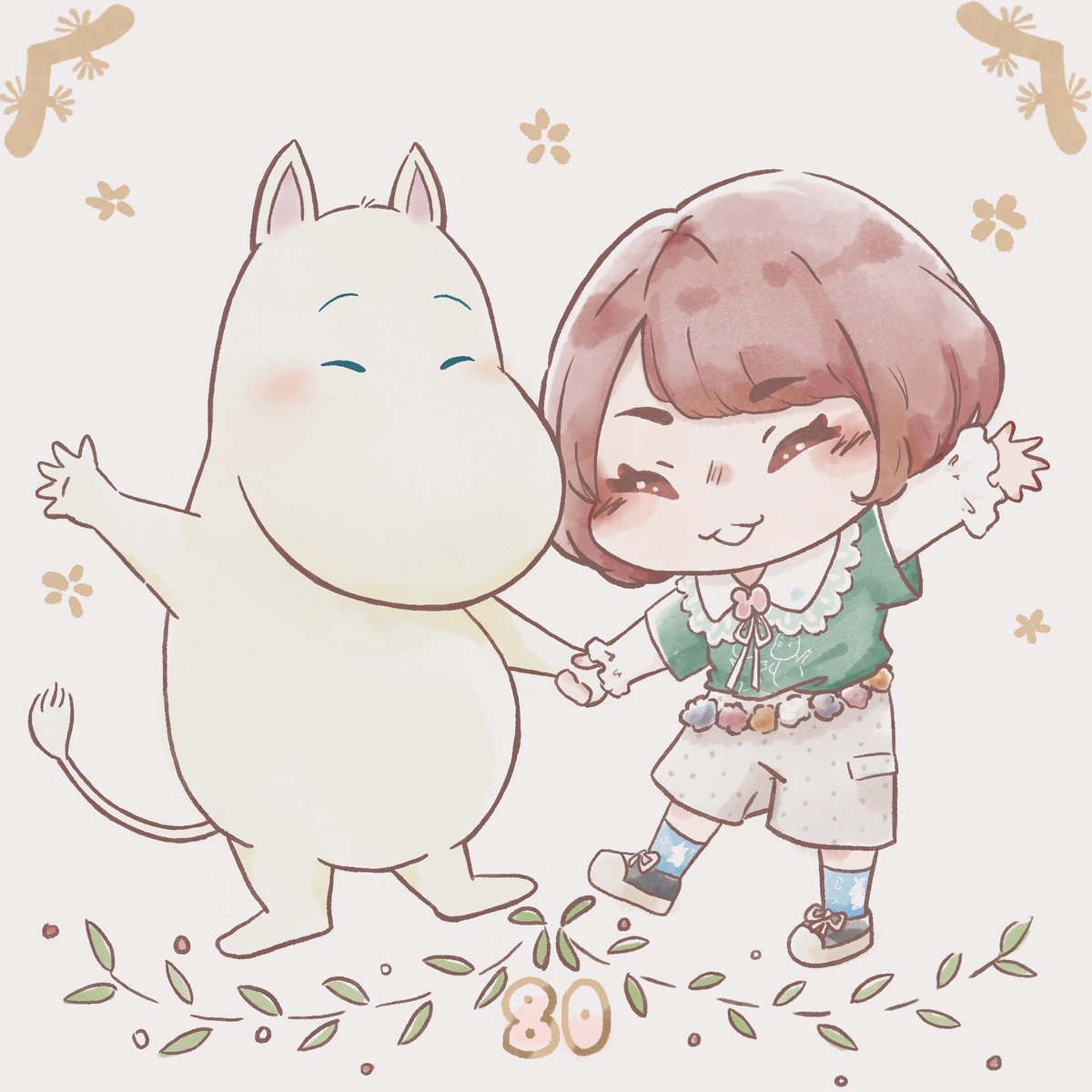 cuscutayoo's tweet image. 可愛いです☺️🫶
服とアクセサリーの組み合わせが好きです！

時差のせいで、今やっとムーミンの日を祝ってます（？

#話があるんだピンちゃん