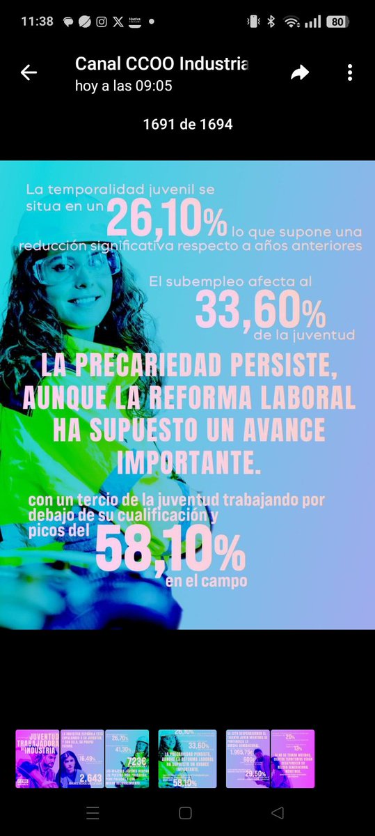 Hoy 12 de Agosto, Día Internacional de la
JUVENTUD‼️
Las Mujeres Jóvenes en la INDUSTRIA ,tienen Empleos Precarios mal pagados 
🔴Cobran menos al mes las mujeres.
🔴Solo un 26,7% de las trabajadoras en INDUSTRIA son mujeres.