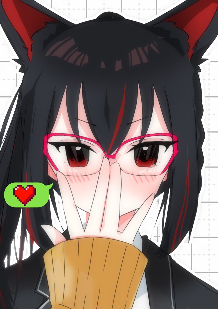 黒🦊『・・・なに⁇(⸝⸝⸝⩌⤚⩌ *)』

#絵フブキ
 #眼鏡ホロライ部