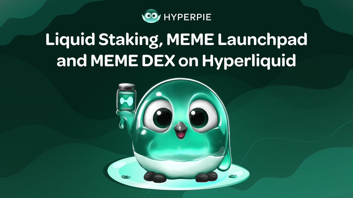 _ifycalex's tweet image. 🚀 Introducing HyperPie: A Next-Generation DeFi Ecosystem on Hyperliquid

@Hyperpiexyz_io, built on Hyperliquid’s high-performance Layer 1 blockchain, is revolutionizing MemeFi with a robust, community-driven platform. Launched in 2025 by Magpie DAO, HyperPie integrates liquid…