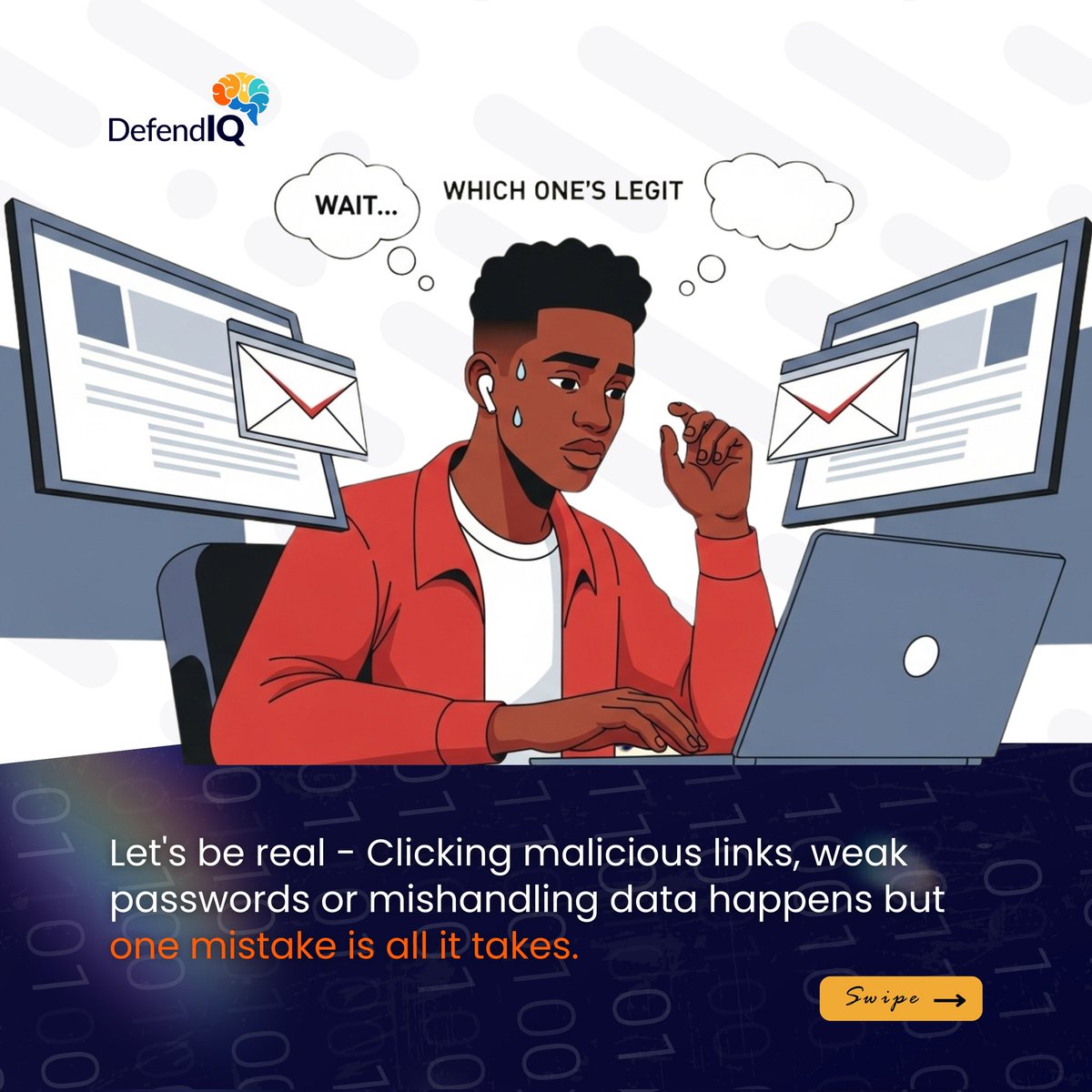 DefendIq's tweet image. Your team know how to use the tools. But do they know how to defend against threats?
It's time to close the gap.
Train your team with Defend IQ modules and an opportunity to be alert against cyber threat.
#DefendIQ #TrainingModules #TrainYourTeamAgainstCyberThreat