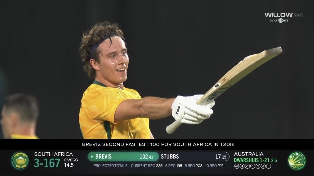Miracle — a rare IPL talent now shining in international cricket.🇿🇦🔥 #SAvsAUS