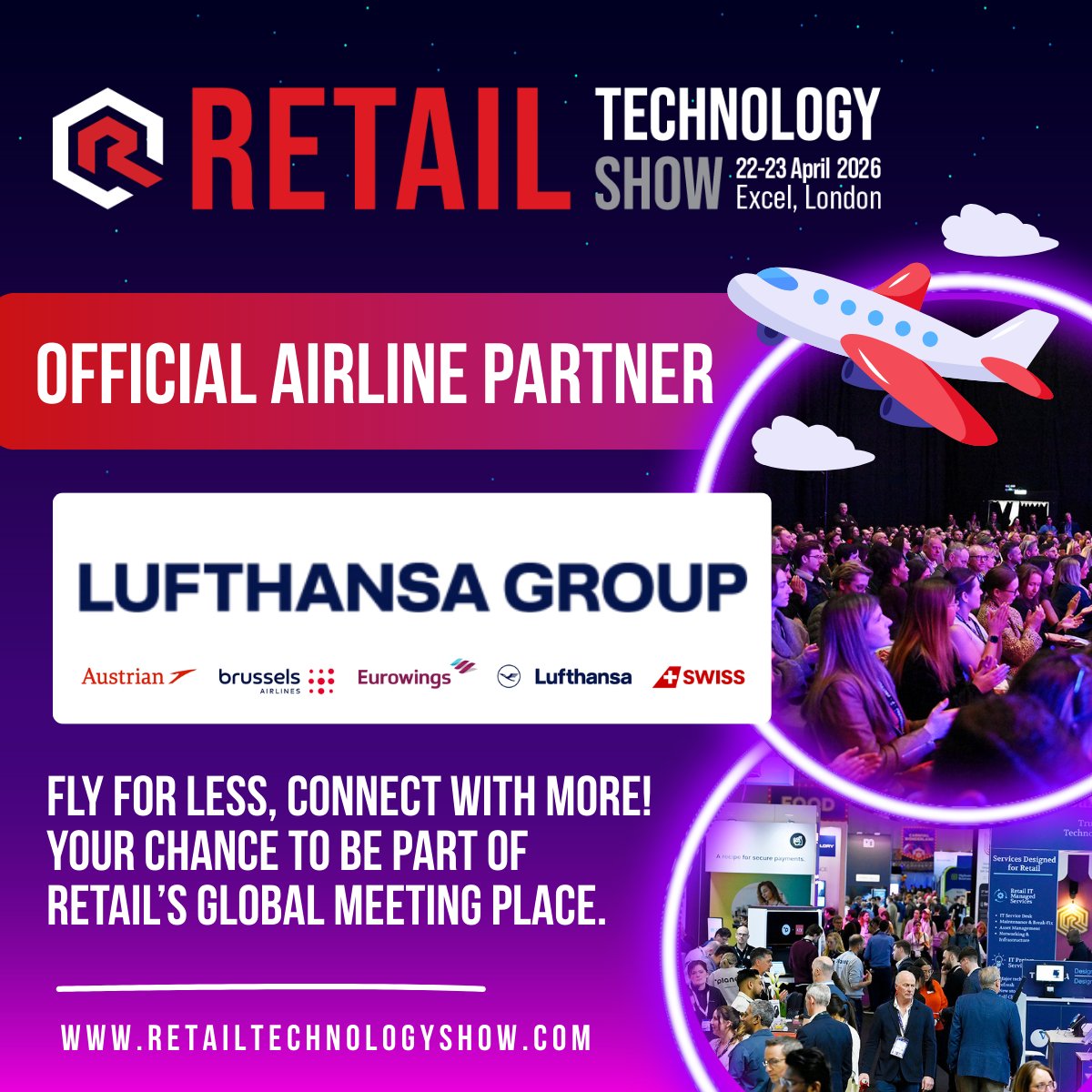 📷BREAKING: Lufthansa Group just became our Official Airline Partner! 📷

You can now enjoy exclusive discounted fares through their leading airlines!

Register Your Interest for #RTS2026📷retailtechnologyshow.com/register-inter…

Unlock your discount📷lufthansa.com/.../retail-tec…...