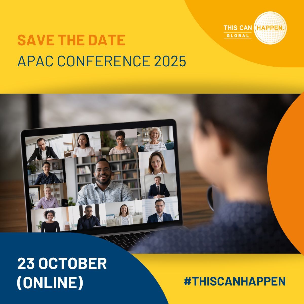 tchappen's tweet image. Date for the diary: Thursday 23 October 2025.
Join us online for our 2025 virtual APAC conference.
Agenda and topics to follow. You can check for updates about the programme here: hubs.la/Q03Cjks00
#ThisCanHappen #Virtualconference #Zoomevents #APAC