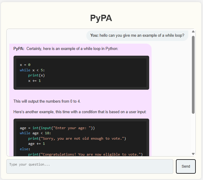 devgloom's tweet image. ꉂ(˵˃ ᗜ ˂˵) Update on PyPA! as a user you can send multiline messages and her code outputs are much more clearer too