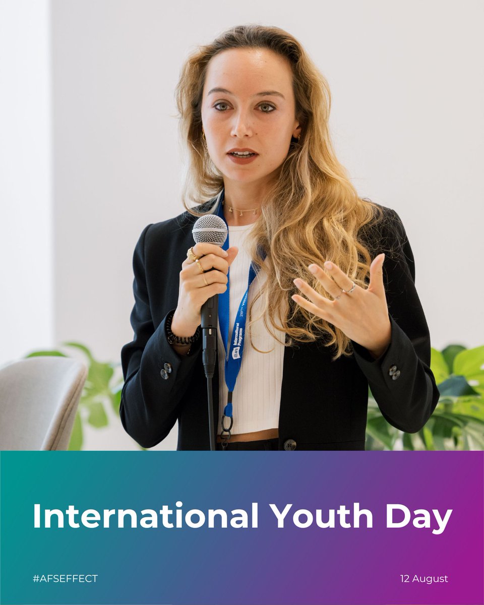 Happy International Youth Day! Today, we celebrate the engagement, innovation, and entrepreneurial solutions of young people that bring communities together and make our world a better place.

#AFSeffect #Youthday #AFSindia #InternationalYouthDay #YouthEmpowerment