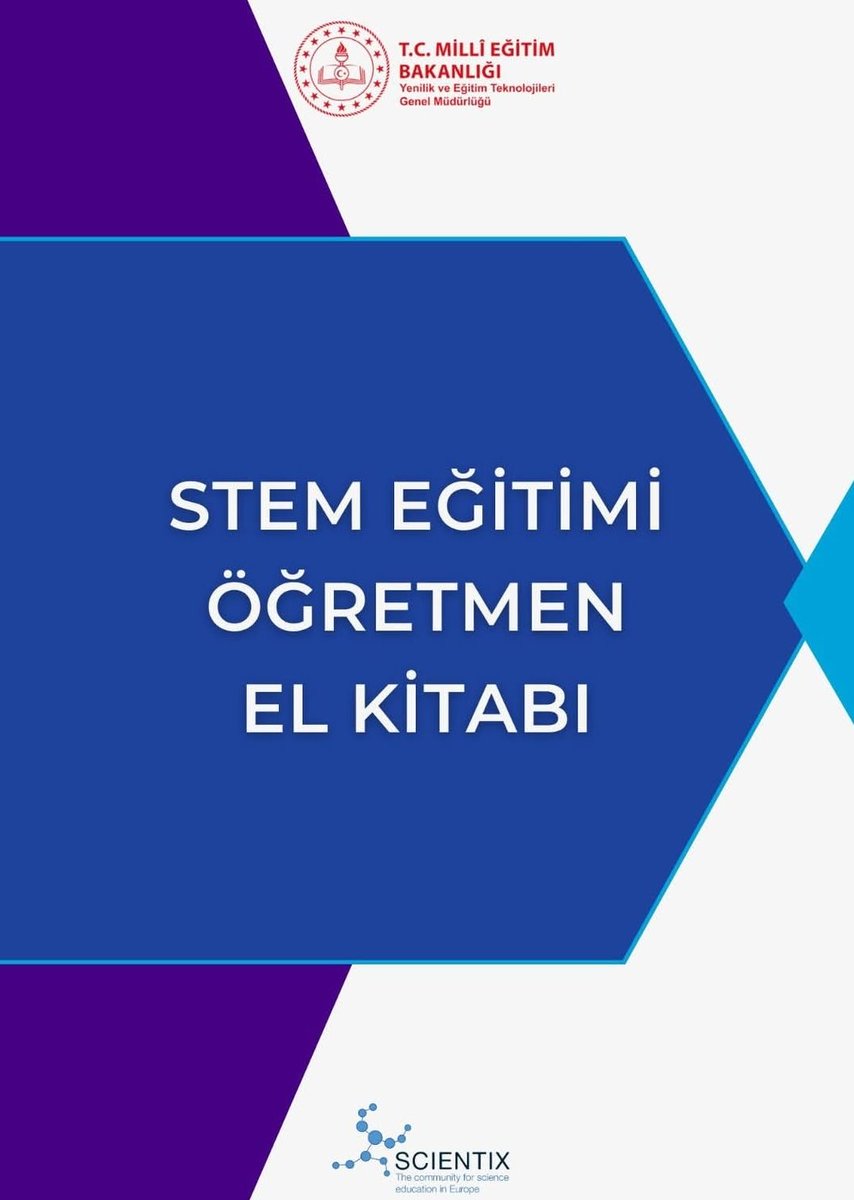 Milli Eğitim Bakanlığı Yenilik ve Eğitim Teknolojileri Genel Müdürlüğü Scientix Projesi Ekibi tarafından STEM Eğitimi Öğretmen El Kitabı hazırlanmıştır. Kitaba ulaşmak için 👇👇👇
scientix.eba.gov.tr/wp-content/upl…
<a href="/yegitek/">Yeğitek</a> 
<a href="/ScientixTurkiye/">Scientix Türkiye</a>
#STEM #STEMeducation