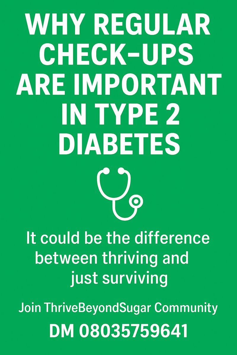 DiabetesCareIn3's tweet photo. Last year, Mr. Tunde, 52, papa of 3, no see doctor for 10 months.
He feel “I dey okay.”
Check-up later? Blood sugar high 🚀. Kidney don dey suffer.

Type 2 Diabetes fit dey waka quietly like thief.
👉 Regular check-up = early catch + peace of mind.

Join #ThriveBeyondSugar https://t.co/kWQeZpf0yO