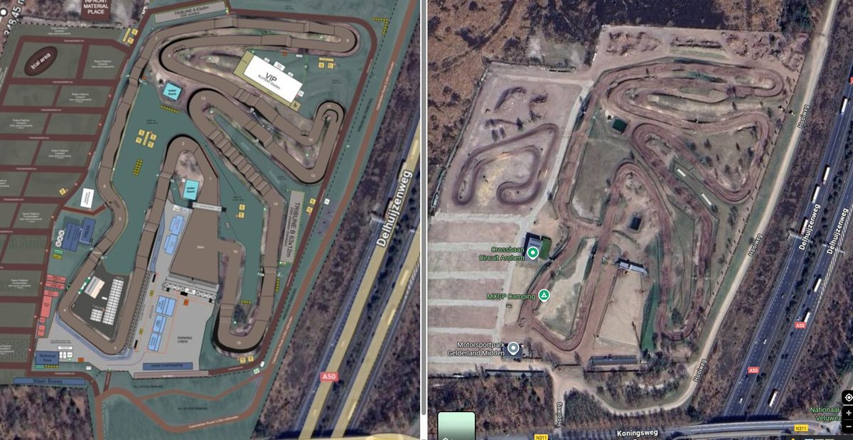 Flying78's tweet photo. MXGP Circuit Arnhem 2025 New and Old Layout The Netherlands https://t.co/lX1Oo4JpqK