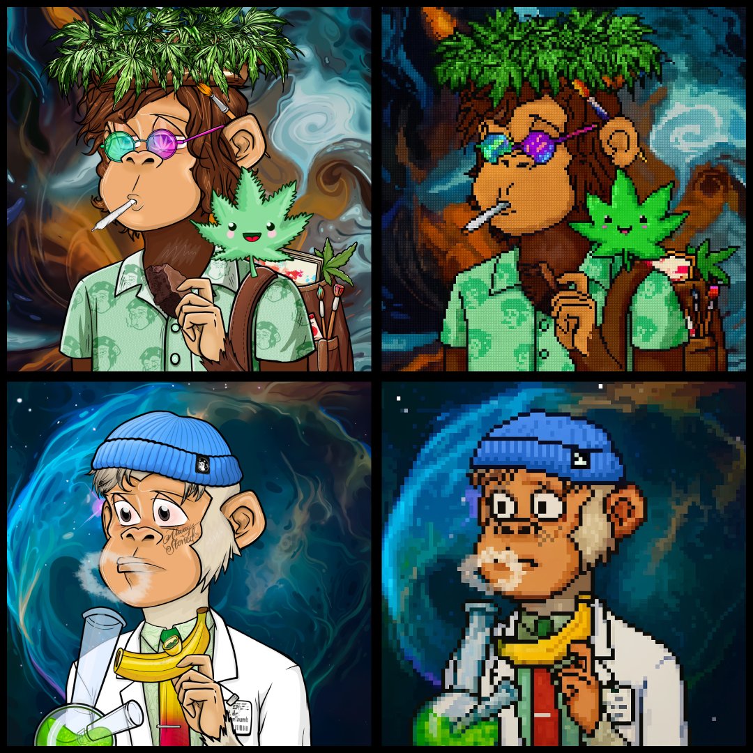 Void (@voidsol_) on Twitter photo gm X
I made some pixel art for <a href="/StonedApeCrew/">Stoned Ape Crew</a> NFTs 🦧
RT + leave your ape below to get it in the same style 👇 gm X
I made some pixel art for <a href="/StonedApeCrew/">Stoned Ape Crew</a> NFTs 🦧
RT + leave your ape below to get it in the same style 👇