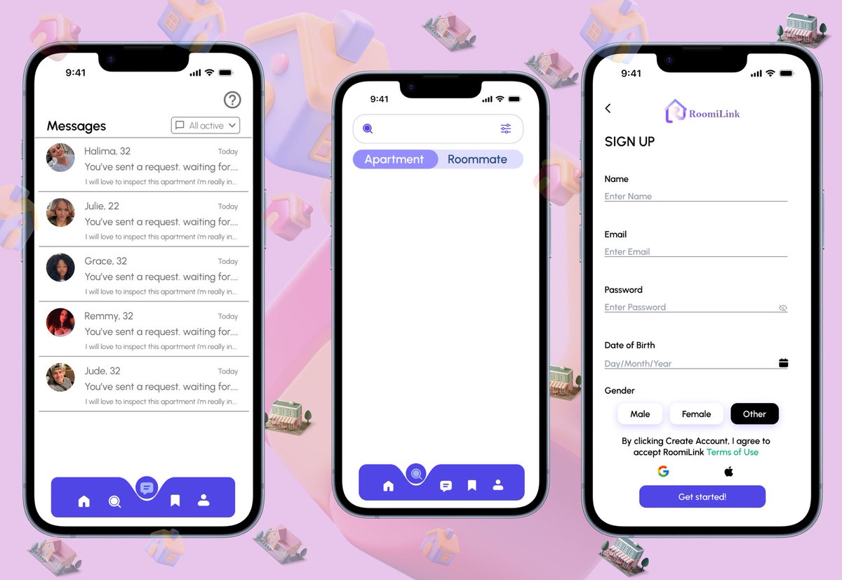 google__ng's tweet photo. RoomiLink โ Bringing ideas to life, frame by frame.
From sign-up to final pages, every screen is designed with purpose and style.
Clean. Functional. Engaging.
#UIUXDesign #AppMockup #UIDesign #UXDesign #PortfolioWork #MobileAppDesign #DesignerLife
https://t.co/6XEytiHbNG https://t.co/bxipNDTJxR