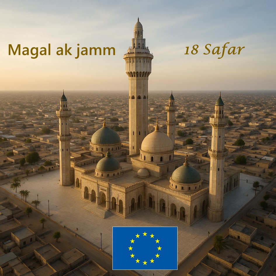 UE au Sénégal (@ueausenegal) on Twitter photo L’Union européenne 🇪🇺 souhaite un bon #Magal2025 à toute la communauté #mouride🕌
Nous adressons nos salutations fraternelles et nos vœux de paix, de santé et de prospérité à toutes et à tous les talibés mourides 🇸🇳🌍.
#18safar #Touba
<a href="/MourideTaarou/">Taarou Mouride Officiel 🇸🇳</a> <a href="/MouridesFrance/">Mourides de France</a> L’Union européenne 🇪🇺 souhaite un bon #Magal2025 à toute la communauté #mouride🕌
Nous adressons nos salutations fraternelles et nos vœux de paix, de santé et de prospérité à toutes et à tous les talibés mourides 🇸🇳🌍.
#18safar #Touba
<a href="/MourideTaarou/">Taarou Mouride Officiel 🇸🇳</a> <a href="/MouridesFrance/">Mourides de France</a>