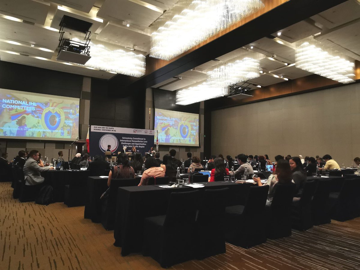 Halfway through the 
Asia-Pacific IHL Regional Conference: we had dynamic discussions on the Global #IHL Initiative. As 1 of only 6 countries in AsiaPacific with national IHL committee, the Philippines shared our experience in strengthening IHL at home. #IHL2025

#DFAForgingAhead
