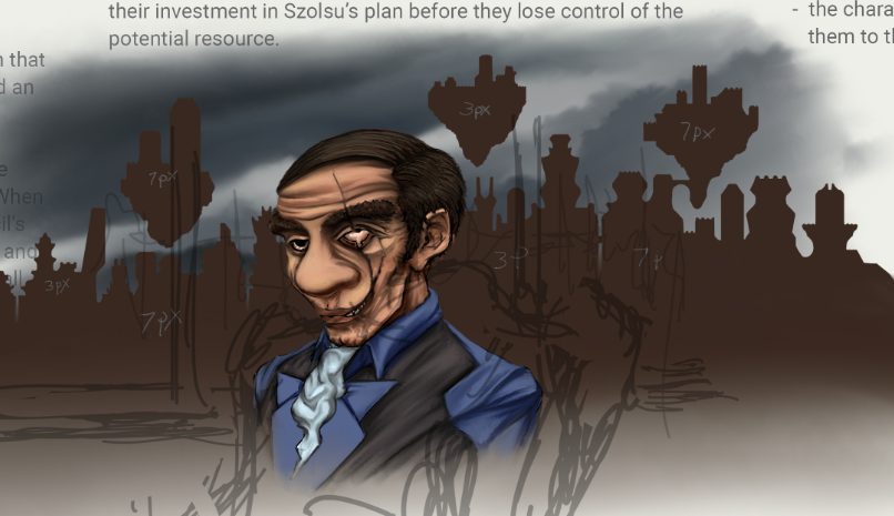 Livestreaming Eberron adventure production "Crystals of Mabar" w/<a href="/FlatBack_Four/">🐐 The Old Goat 🐐</a> &amp; <a href="/zorbtrauts/">Stuart Broz, beastmaster of scalykind</a>
Publishing <a href="/dms_guild/">Dungeon Masters Guild</a>

Today we're illustrating Council of Twelve Conspiracy      
youtube.com/watch?v=F0S9LD…

<a href="/Wizards_DnD/">Dungeons & Dragons</a> #ttrpgs #fantasyart #eberron