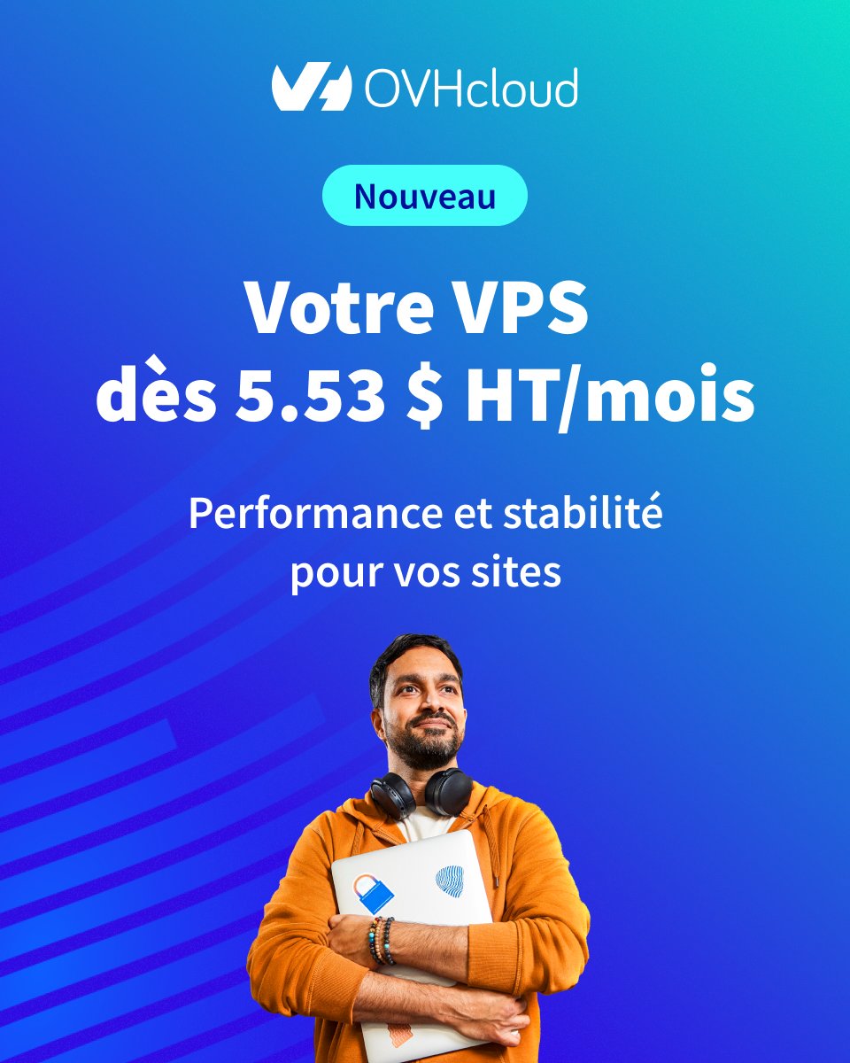 Nos nouveaux #VPS sont là !
Plus puissants, plus flexibles, toujours accessibles.
Conçus pour les développeurs, startups, agences web et PME 👨‍💻👩‍💼

➡️ ovh.to/MDagNLo