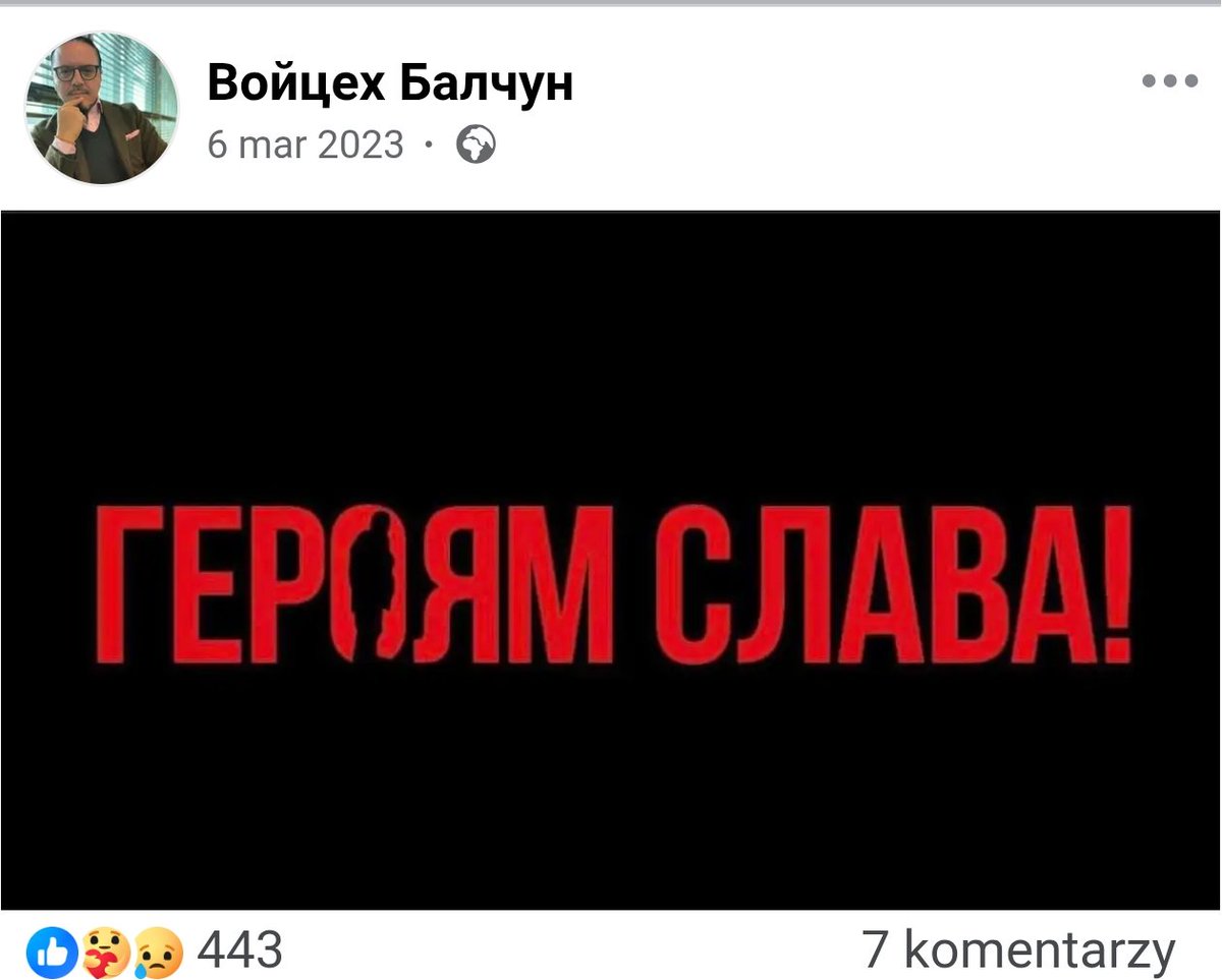 Filmik z lewej został wykonany na konferencji ukraińskiego Ministerstwa Infrastruktury i nie widzę nic dziwnego w tym, że ktoś działający w tym państwie się tam pojawił. Ciekawsza jest jednak druga grafika. Że hasło "sława bohaterom" i czarno-czerwone barwy były używane 1/n
