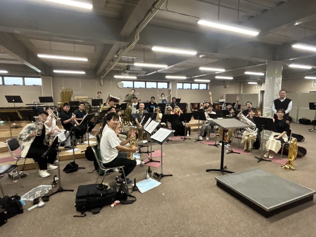 #大阪コンサートブラス 出演情報！

本日は #たそがれコンサート のリハーサルでした😀

2025年8月13日（水）
18:30開演（18:00開場）
事前申し込み不要・入場無料

#OCB のステージは19:10〜です🍉

熱中症には十分にお気をつけてお越し下さい！