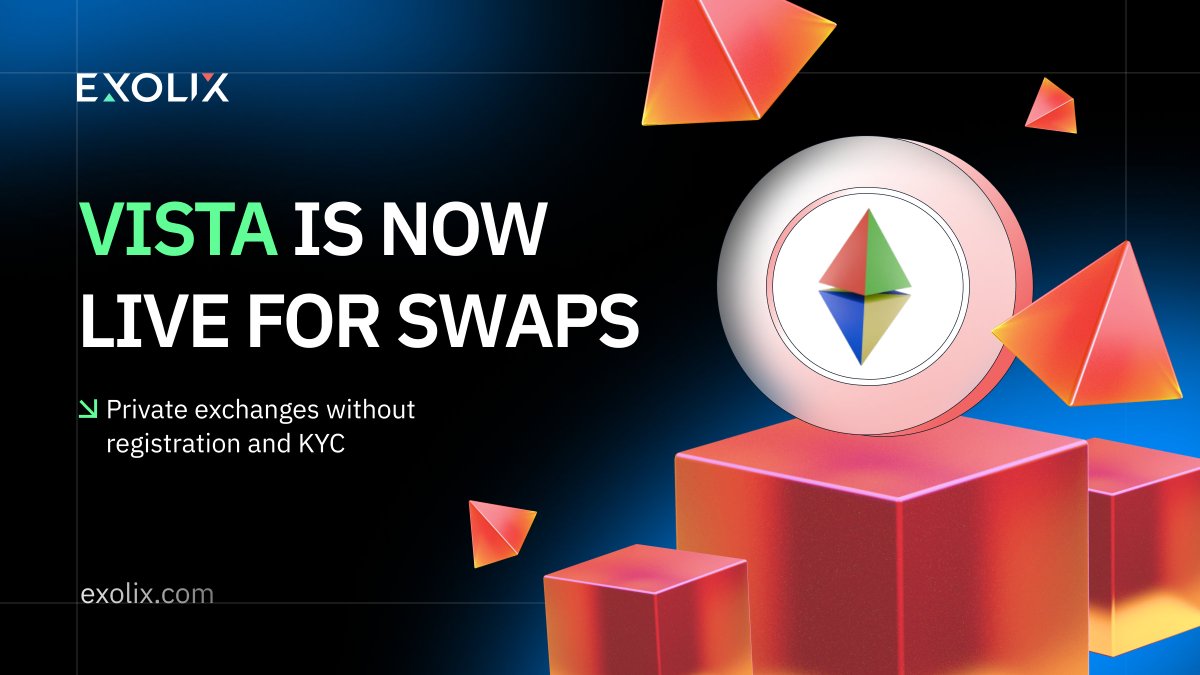 exolix_com's tweet photo. $VISTA is now live for exchange on Exolix 🔥

As the native token of @ethervista, a pioneering decentralized exchange, it empowers users through a unique integration of AMM features and a token issuance platform.

Enjoy smooth $VISTA swaps with no sign-ups, custody, or transaction limits: 

🔁 https://t.co/4UBtlj5lTU