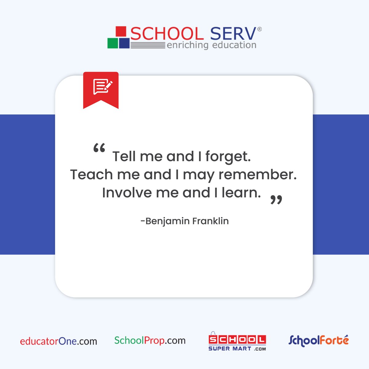This isn't just a quote; it's the foundation of 21st-century education, We are India’s leading school consultants and the only school services provider with in-house capability to cover the entire spectrum of the ...to enquiry about School setup services- schoolserv.in/we-provide-eve…