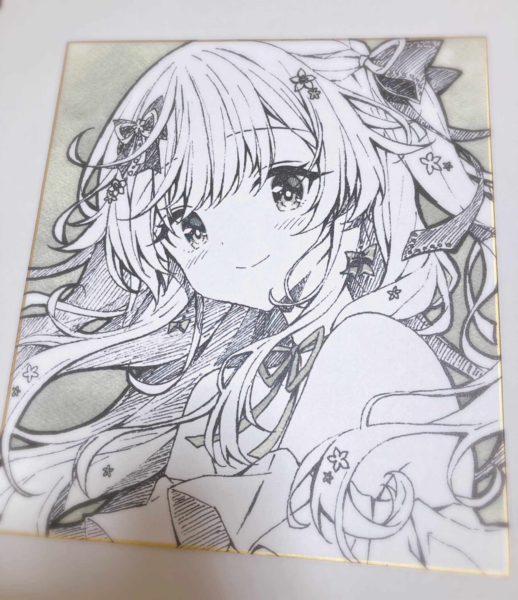 閉じ込められちゃった！？ 直筆色紙 手描きイラスト 手描きイラスト 115】オリジナル原画色紙 同人「夏風に舞う