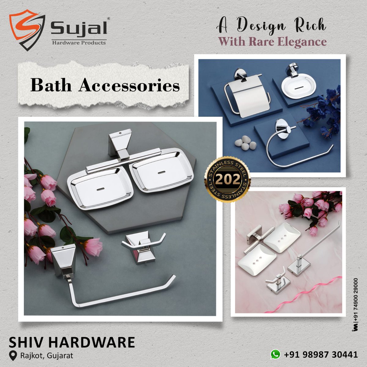 ibais_tiles's tweet photo. SHIV HARDWARE (RAJKOT)
For enquiry via WhatsApp click:
https://t.co/BwjjsG21LO
Mr. Manish Mendpara - +91 98987 30441
#napkinrings #bathaccessories #bathrenovation #sujalbath #sujal #soapdish #robehook #doublesoapdish #bathfittings #sanitary #tilesandsanitary
.
@ibais_tiles https://t.co/otR8vfZRQO