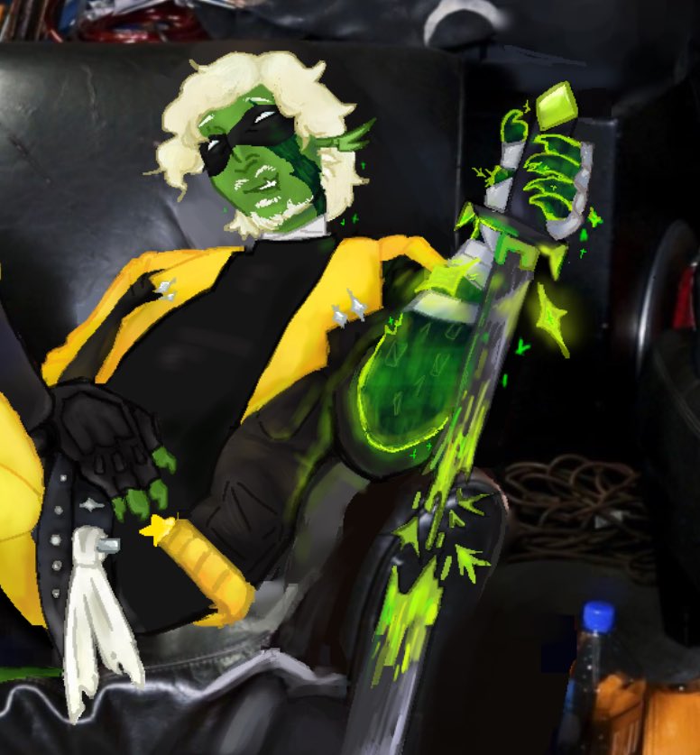 Etoiles you have dungeons to clear and island to protect!!!!!!
Doontt careeeee playing with my swordddd😎

(Also mixed my interests in 1 thing, can you guess what the original pic is? 🫢) 
#etoilesfanart #qsmpfanart