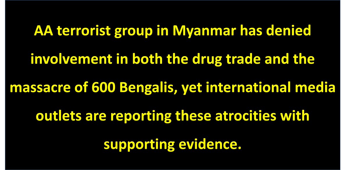 Views of Myanmar (@viewsofmm22) on Twitter photo #AA #terrorist group Denies Crimes as Global Media Unveils Evidence <a href="/UN/">United Nations</a> <a href="/RapporteurUn/">UN Special Rapporteur Tom Andrews</a> <a href="/UNOCHA/">UN Humanitarian</a> <a href="/UNGeneva/">United Nations Geneva</a> <a href="/antonioguterres/">António Guterres</a> <a href="/AJENews/">Al Jazeera Breaking News</a> <a href="/AJEnglish/">Al Jazeera English</a> <a href="/UNODC/">UN Office on Drugs & Crime</a> <a href="/DEAHQ/">DEA HQ</a> #MyanmarFactCheck #AA #terrorist group Denies Crimes as Global Media Unveils Evidence <a href="/UN/">United Nations</a> <a href="/RapporteurUn/">UN Special Rapporteur Tom Andrews</a> <a href="/UNOCHA/">UN Humanitarian</a> <a href="/UNGeneva/">United Nations Geneva</a> <a href="/antonioguterres/">António Guterres</a> <a href="/AJENews/">Al Jazeera Breaking News</a> <a href="/AJEnglish/">Al Jazeera English</a> <a href="/UNODC/">UN Office on Drugs & Crime</a> <a href="/DEAHQ/">DEA HQ</a> #MyanmarFactCheck