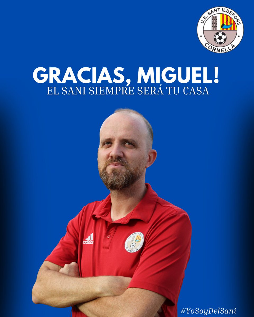 ℹ️ La <a href="/uesantildefons/">UE Sant Ildefons</a> hace oficial que Miguel García Villarejo, por motivos personales, no podrá dirigir al #PrimerEquipo la próxima temporada. 

🤝🏻 Agradecidos por toda la dedicación y el trabajo realizado, <a href="/Miguelgvilla/">Miguel Garcia Villarejo</a>. El Sani siempre será tu casa. 

#YoSoyDelSani 💙