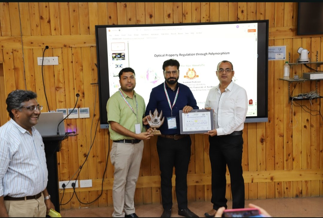 Presented some recent results from our group at NCNSM at <a href="/NITSRINAGAR1/">NIT SRINAGAR</a> on polymorphism regulated optical properties in organic crystals.