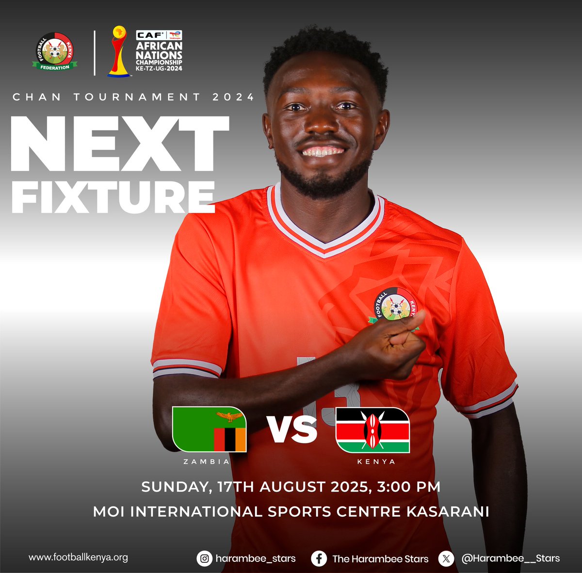 Your energy has carried us this far, and we are loving every moment of it. As we meet Zambia this Sunday at Kasarani, let’s show the same passion with patience.