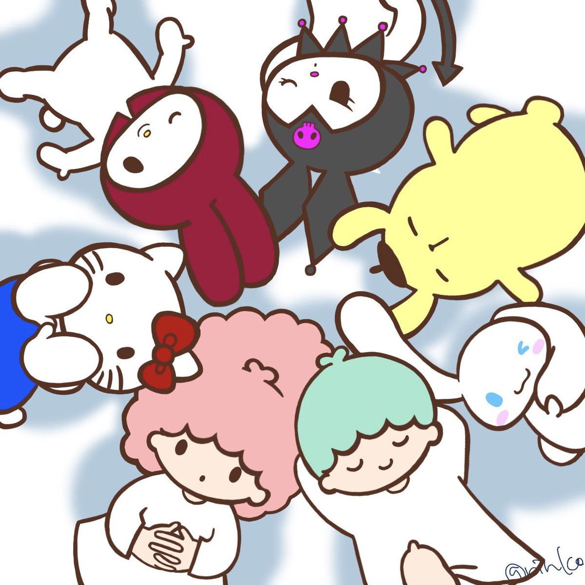 みんなで寝っ転がっちゃお😌💭