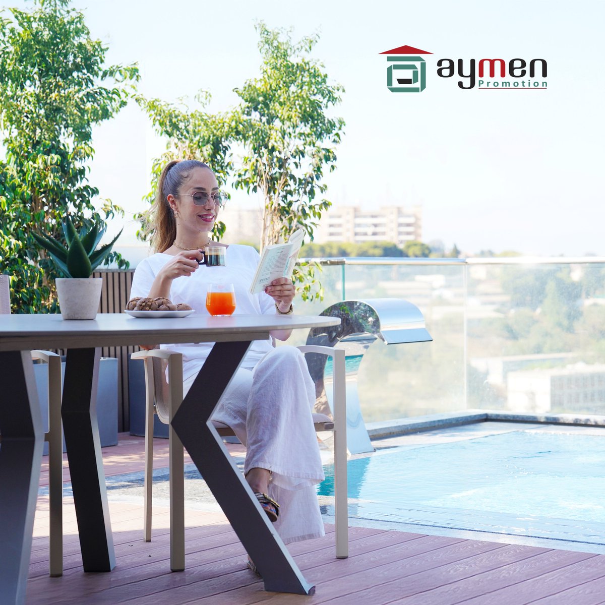 AymenPromotion's tweet photo. Une pause café, rien qu’à vous, face à une vue panoramique sur la ville… Qui dit mieux ?
Chez #AymenPromotion, nos terrasses et espaces extérieurs sont conçus pour vous offrir des moments de détente et de confort, tout en restant chez vous.
#AyHolidays #AyPictures #Aymen https://t.co/ADSpvKqXSJ