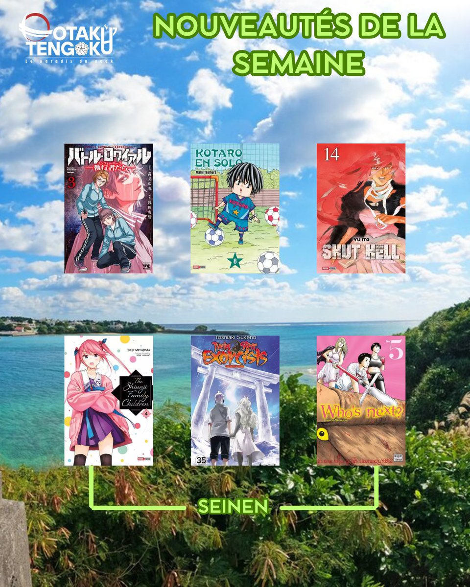 OTengoku_fr's tweet photo. Les #SortiesManga 📖 du mercredi 13 août, ça se passe chez ⛩️Otaku-Tengoku ⛩️

Qu'allez vous lire de beau cette semaine ? https://t.co/5qTtGJQM5m