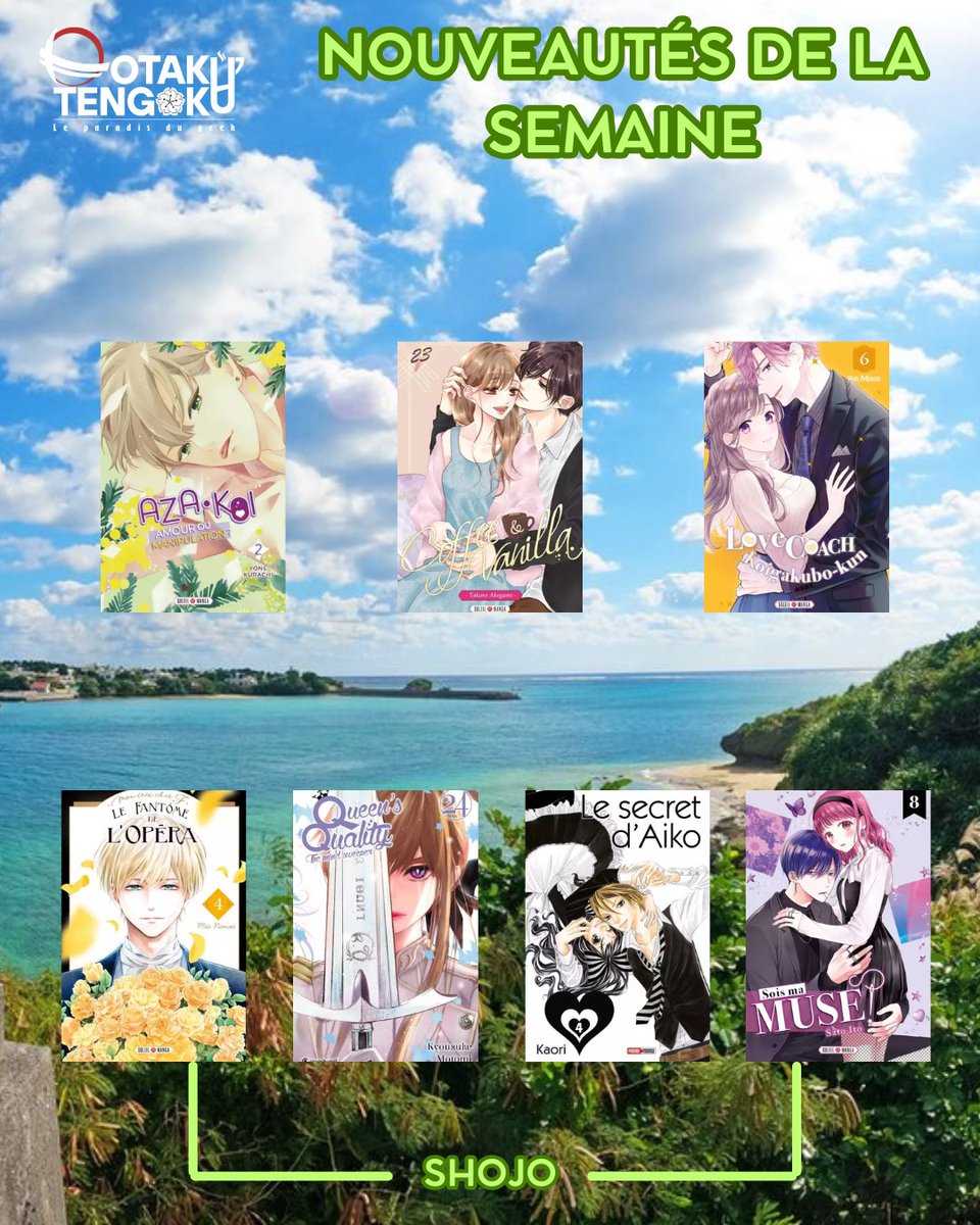 OTengoku_fr's tweet photo. Les #SortiesManga 📖 du mercredi 13 août, ça se passe chez ⛩️Otaku-Tengoku ⛩️

Qu'allez vous lire de beau cette semaine ? https://t.co/5qTtGJQM5m