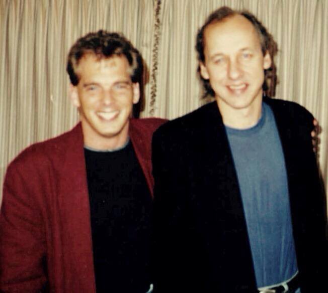Dire Straits’ Mark Knopfler turns 76 today. This picture was taken just after I taught him how to play Sultans of Swing.