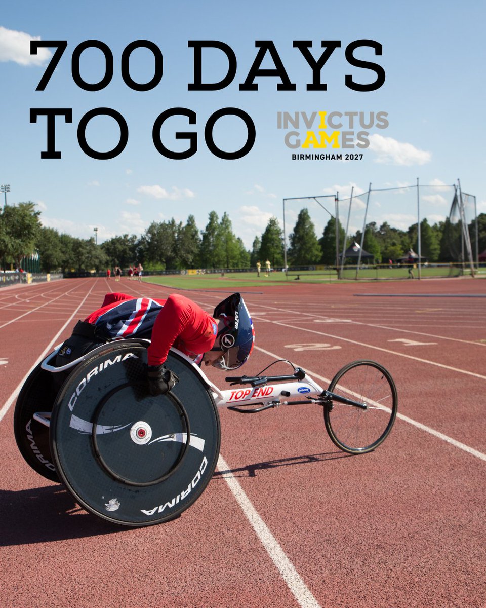 Invictus Games Foundation ππ€ (@weareinvictus) on Twitter photo We have past the 7β£0β£0β£ Days To Go milestone to the Invictus Games <a href="/Birmingham2027/">Invictus Games Birmingham 2027</a>.
We know that hundred and thousands of injured servicemen and women are training in the hopes of one day competing at the Invictus Games.
We wish you all the best on your personal journey of We have past the 7β£0β£0β£ Days To Go milestone to the Invictus Games <a href="/Birmingham2027/">Invictus Games Birmingham 2027</a>.
We know that hundred and thousands of injured servicemen and women are training in the hopes of one day competing at the Invictus Games.
We wish you all the best on your personal journey of