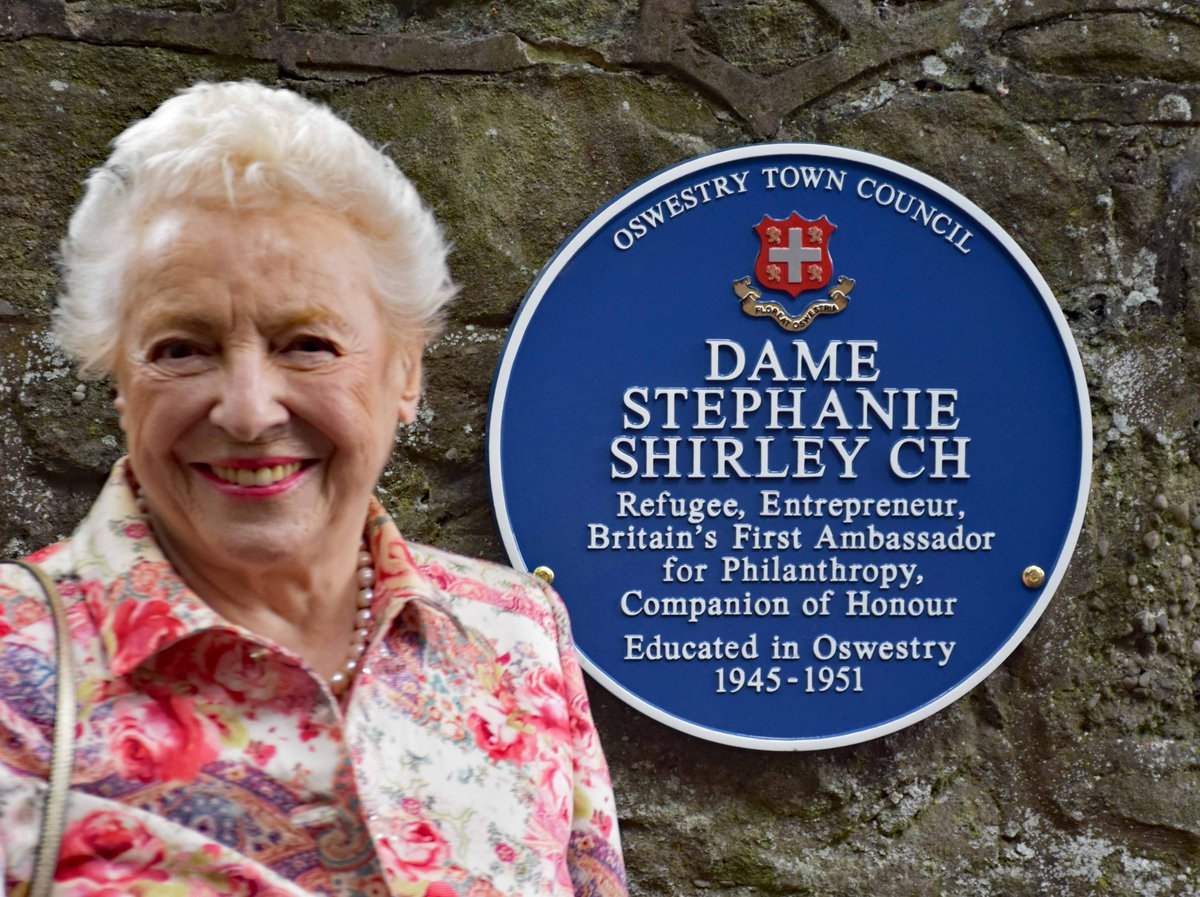 We are sorry to hear of the passing of Dame Stephanie Shirley who had close connections to our town. In 2021, we had the great pleasure of welcoming her to unveil a blue plaque in her honour. Our thoughts are with her family.