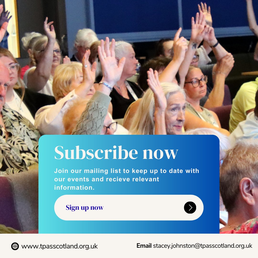 TPAS Scotland - Your Friendly Engagement Experts (@tpasscotland) on Twitter photo By joining our mailing list, you’ll stay up to date with all important info relevant to you as a tenant or staff member, you’ll also receive invites to our upcoming events. If you would like to be added, please contact stacey.johnston@tpasscotland.org.uk
#TPASScotland By joining our mailing list, you’ll stay up to date with all important info relevant to you as a tenant or staff member, you’ll also receive invites to our upcoming events. If you would like to be added, please contact stacey.johnston@tpasscotland.org.uk
#TPASScotland