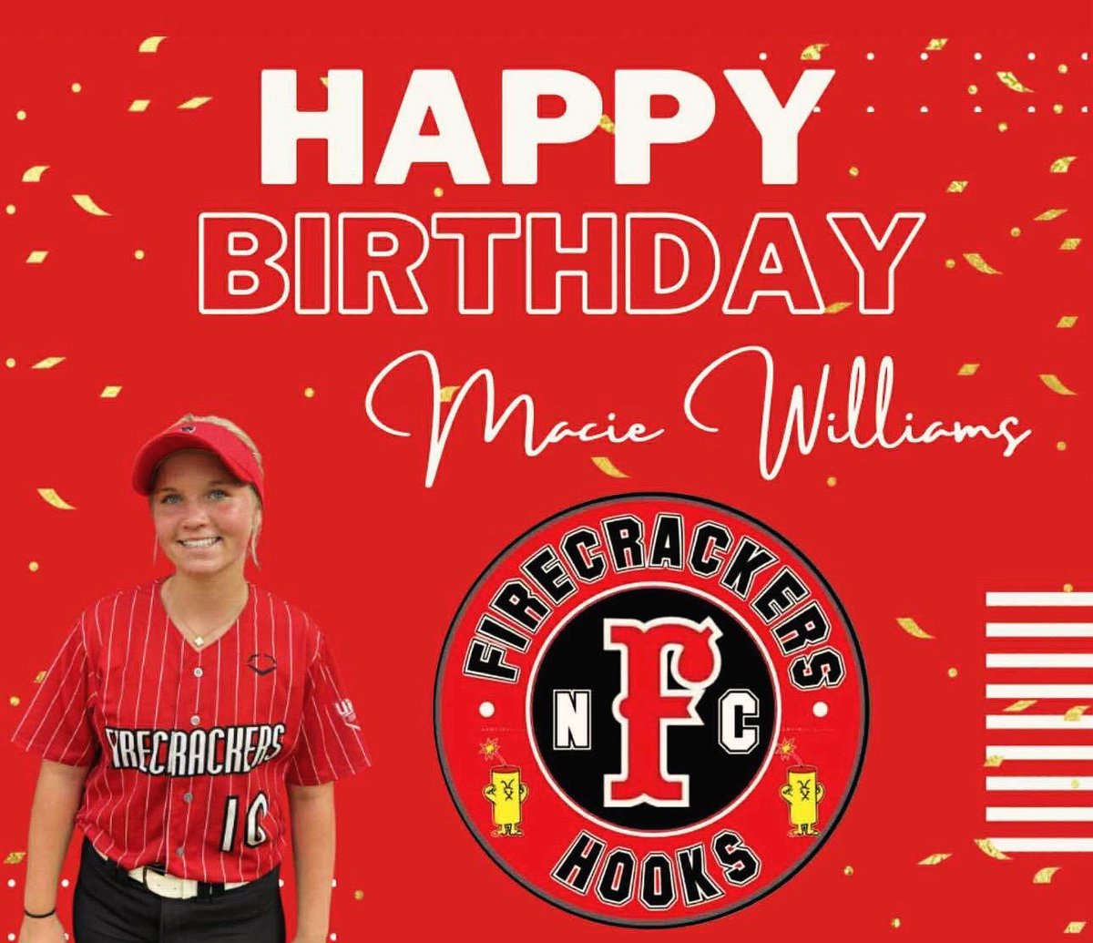 Firecrackers NC Hooks (@fc_hooks) on Twitter photo B🧨G Birthday Shoutout to Macie Williams(2028). <a href="/Firecrackersinc/">Firecracker Softball</a>
Help us wish this Firecracker a very Happy Birthday! We hope your day is filled with happiness! <a href="/macie_willi2836/">Macie williams</a>
#fcculture #FCSTRONG #firecrackersoftball #athletelife #letsgo #forsomething #firecrackerscarolina B🧨G Birthday Shoutout to Macie Williams(2028). <a href="/Firecrackersinc/">Firecracker Softball</a>
Help us wish this Firecracker a very Happy Birthday! We hope your day is filled with happiness! <a href="/macie_willi2836/">Macie williams</a>
#fcculture #FCSTRONG #firecrackersoftball #athletelife #letsgo #forsomething #firecrackerscarolina