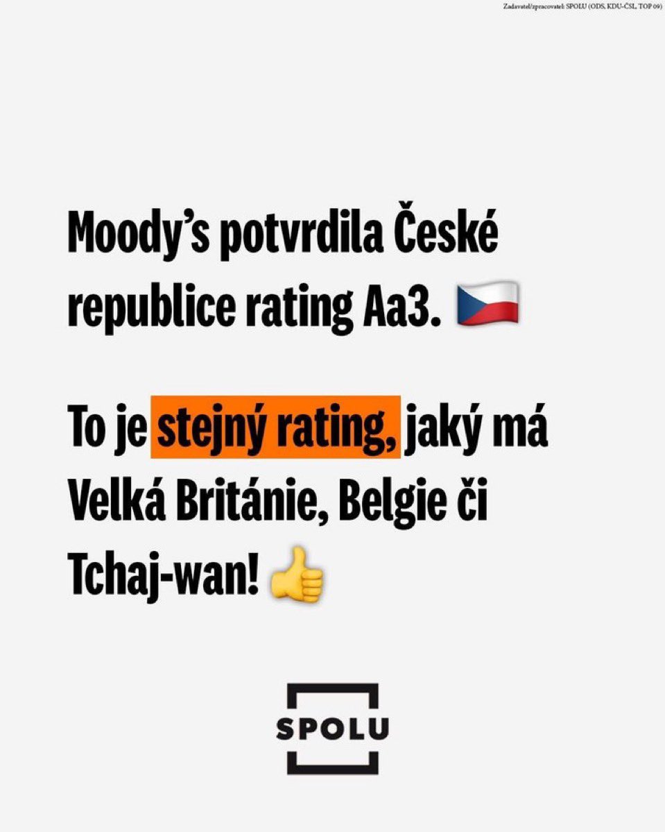 Proč je tak důležitý rating? Protože zásadním způsobem ovlivňuje výši úrokové sazby spojené s našimi dluhy. 

Důležitým výsledkem součinu úrokové sazby a objemu dluhu je výše úroků, jež musíme za naše zadlužení zaplatit, v případě ČR to letos bude cca 100 miliard korun.

To, že